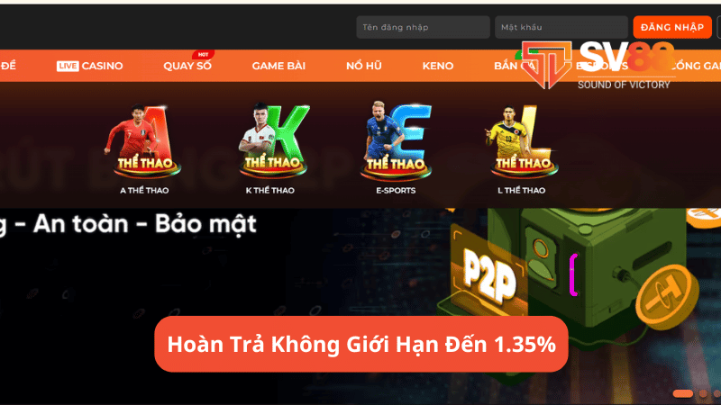 Hoàn Trả Không Giới Hạn Đến 1.35% 